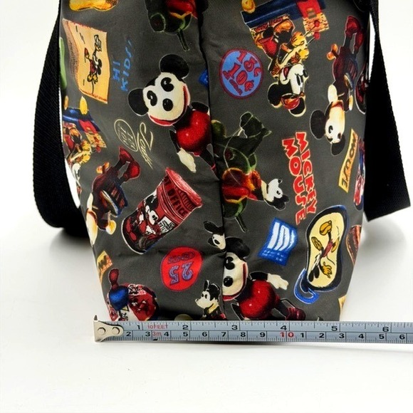 Nicole Miller Walt Disney Gallery Mickey Mouse Tote Bag 5 Piece Set Gray Vintage - Picture 15 of 16